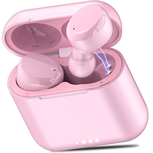 TOZO T6 True Wireless Earbuds Bluetooth Headphones Touch Control with Wireless Charging Case IPX8 Waterproof Stereo Earphones