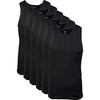 Gildan Men's A-Shirts Tanks Multipack, Black (6 Pack), Small