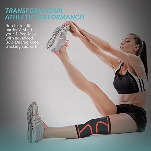 MODVEL 2 Pack Knee Brace | Knee Compression Sleeve for Men & Women | Knee Support for Running | Medical Grade Knee Pads