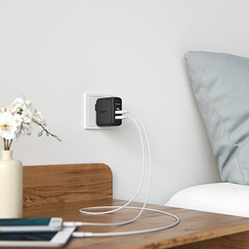 USB Charger, Anker Elite Dual Port 24W Wall Charger, PowerPort 2 with PowerIQ and Foldable Plug, for iPhone 11/Xs/XS Max/XR/X/8/7/6/Plus