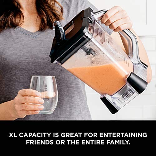 Ninja BL660 Professional Countertop Blender with 1100-Watt Base, 72 Oz Total Crushing Pitcher and (2) 16 Oz Cups for Frozen Drinks and Smoothies, Gray