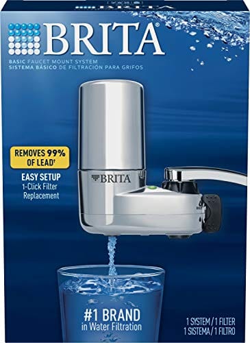 Brita Basic Faucet Water Filter System, Chrome, 1 Count