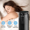 2021 PELONIS 42 Inch Oscillating Tower Fan with Aromatherapy Diffuser, Remote Control, 5 Speed Settings with 3 Modes, Programmable 4H Timer, 45 Watts, Power Off Memory and LED Display, Black
