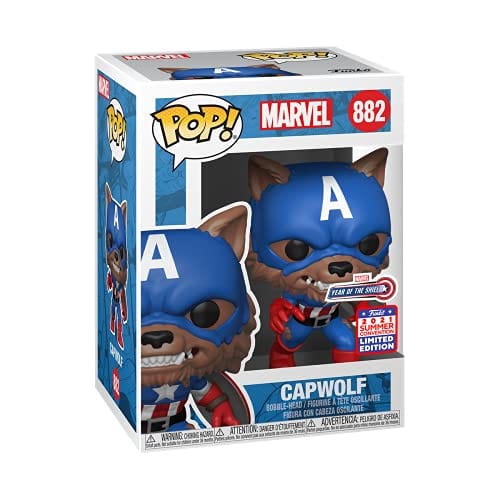 Funko Pop! Marvel: Year of The Shield - Capwolf, Amazon Funkon Exclusive
