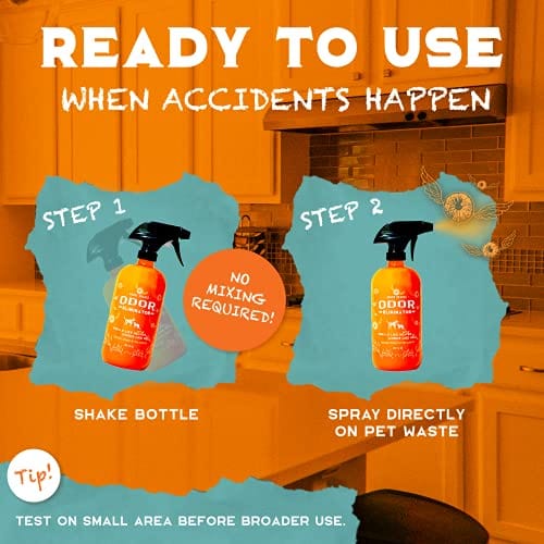 ANGRY ORANGE 24 oz Ready-to-Use Citrus Pet Odor Eliminator Pet Spray - Urine Remover and Carpet Deodorizer for Dogs and Cats