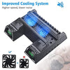 PS4 Stand Cooling Fan Station for Playstation 4/PS4 Slim/PS4 Pro, OIVO PS4 Pro Vertical Stand with Dual Controller EXT Port Charger Dock Station and 12 Game Slots