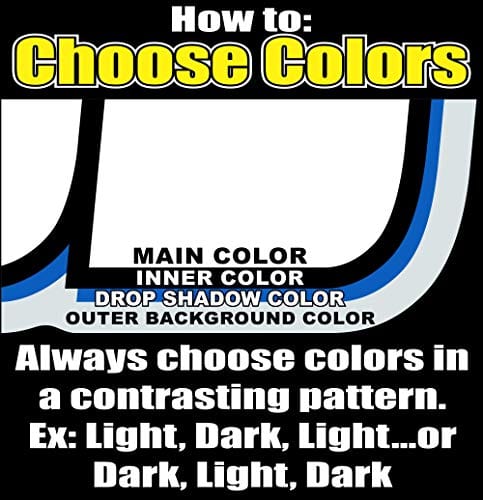 MX & ATV Number Plate Decals | Set of 3 Multicolored Race Numbers | You Pick Your Number & Colors