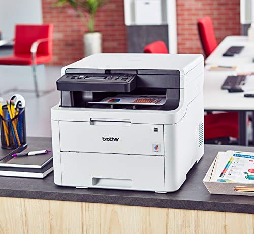 Brother HL-L3290CDW Compact Digital Color Printer Providing Laser Printer Quality Results with Convenient Flatbed Copy & Scan, Wireless Printing and Duplex Printing, Amazon Dash Replenishment Ready