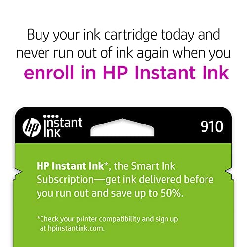 HP 910 | 4 Ink Cartridges | Black, Cyan, Magenta, Yellow | Works with HP OfficeJet 8000 Series | 3YL61AN, 3YL58AN, 3YL59AN, 3YL60AN