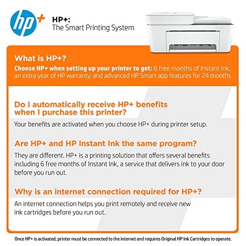 HP DeskJet 4155e All-in-One Wireless Color Printer, with bonus 6 months free Instant Ink with HP+ (26Q90A)