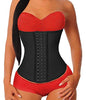 YIANNA Waist Trainer for Women Tummy Control Underbust 25 Steel Boned Sports Fitness Workout Hourglass Body Shaper, (Black, XS)