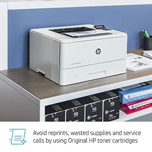 HP LaserJet Pro M404dn Monochrome Laser Printer with Built-In Ethernet & Double-Sided Printing - Built-in Ethernet (W1A53A)