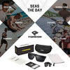TOREGE Polarized Sports Sunglasses for Men and Women Cycling Running Golf Fishing Sunglasses TR26 (Black Frame & Grey Lens)