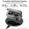 TOZO T10 Bluetooth 5.0 Wireless Earbuds with Wireless Charging Case IPX8 Waterproof Stereo Headphones in Ear Built in Mic Headset Premium Sound with Deep Bass for Sport Black
