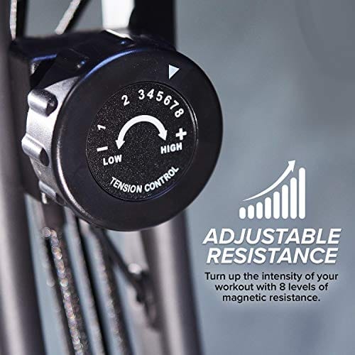 Original As Seen On TV Slim Cycle Stationary Bike - Folding Indoor Exercise Bike with Arm Resistance Bands and Heart Monitor - Perfect Home Exercise Machine for Cardio