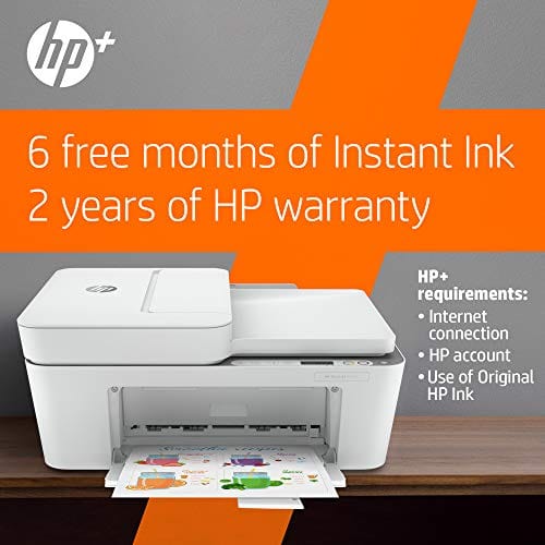 HP DeskJet 4155e All-in-One Wireless Color Printer, with bonus 6 months free Instant Ink with HP+ (26Q90A)