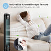 2021 PELONIS 42 Inch Oscillating Tower Fan with Aromatherapy Diffuser, Remote Control, 5 Speed Settings with 3 Modes, Programmable 4H Timer, 45 Watts, Power Off Memory and LED Display, Black