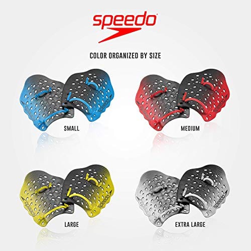 Speedo Unisex-Adult Swim Training Power Plus Paddles White, X-Large