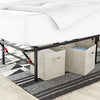 Amazon Basics Collapsible Fabric Storage Cubes Organizer with Handles, Beige - Pack of 6
