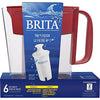Brita Standard Metro Water Filter Pitcher, Small 5 Cup 1 Count, Red