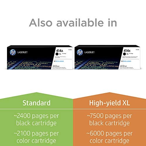 HP 414A | W2022A | Toner Cartridge | Yellow | Works with HP Color LaserJet Pro M454 series, M479 series