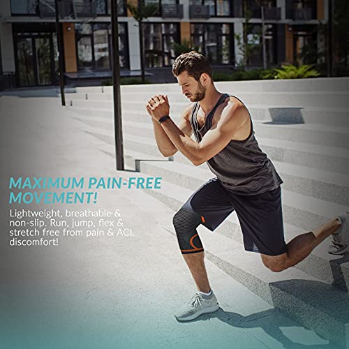 MODVEL 2 Pack Knee Brace | Knee Compression Sleeve for Men & Women | Knee Support for Running | Medical Grade Knee Pads