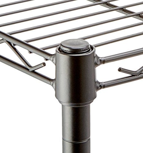 Amazon Basics 3-Shelf Adjustable, Heavy Duty Storage Shelving Unit (250 lbs loading capacity per shelf), Steel Organizer Wire Rack, Black (23.3L x 13.4W x 30H)