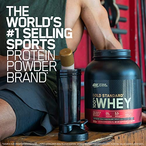 Optimum Nutrition Gold Standard 100% Whey Protein Powder, Extreme Milk Chocolate, 5 Pound (Packaging May Vary)