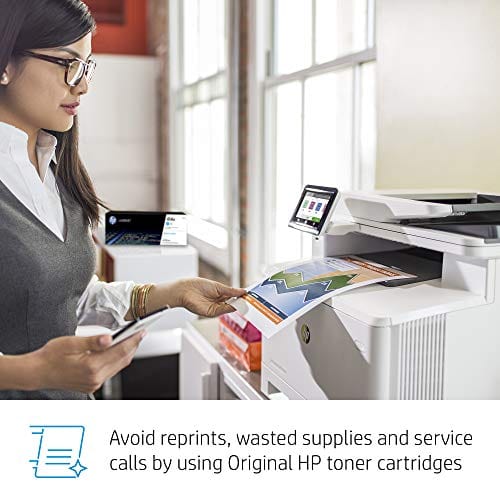 HP Color LaserJet Pro Multifunction M479fdw Wireless Laser Printer with One-Year, Next-Business Day, Onsite Warranty, Works with Alexa (W1A80A) , White