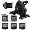 Mini Exercise Bike, Under Desk Bike Pedal Exerciser Portable Foot Cycle Arm & Leg Peddler Machine with LCD Screen Displays