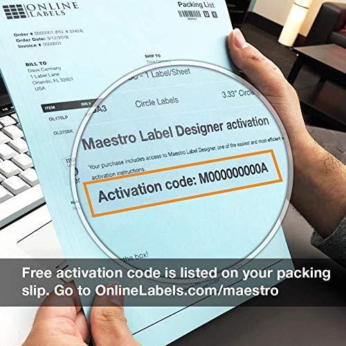 4 x 2 Rectangle Mailing Labels - Permanent, White Matte - Address, Shipping, Gift Labels - Pack of 100 Labels, 10 Sheets - Inkjet/Laser Printers - Online Labels