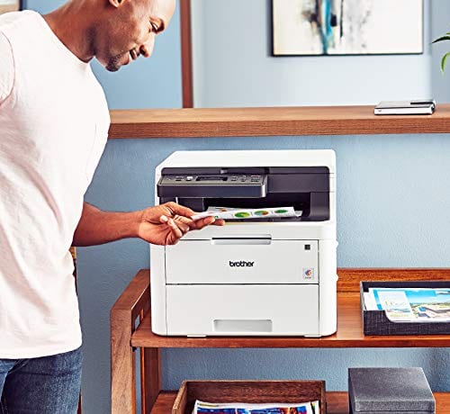 Brother HL-L3290CDW Compact Digital Color Printer Providing Laser Printer Quality Results with Convenient Flatbed Copy & Scan, Wireless Printing and Duplex Printing, Amazon Dash Replenishment Ready