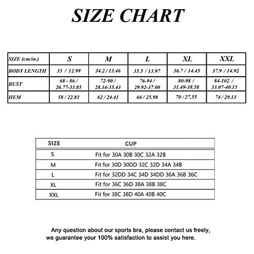 Lemedy Women Padded Sports Bra Fitness Workout Running Shirts Yoga Tank Top (S, Black)