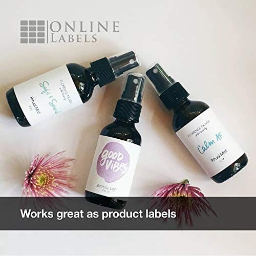 4 x 2 Rectangle Mailing Labels - Permanent, White Matte - Address, Shipping, Gift Labels - Pack of 100 Labels, 10 Sheets - Inkjet/Laser Printers - Online Labels