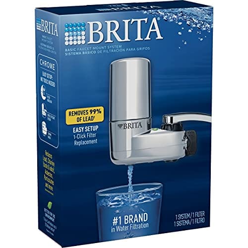 Brita Basic Faucet Water Filter System, Chrome, 1 Count