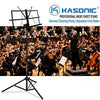 Music Stand, Kasonic 2 in 1 Dual-Use Folding Sheet Music Stand & Desktop Book Stand, Portable and Lightweight with Music Sheet Clip Holder & Carrying Bag Suitable for Instrumental Performance