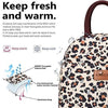 BALORAY Lunch Bag Tote Bag Lunch Bag for Women Lunch Box Insulated Lunch Container (Beige with leopard)