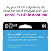 HP 64 | Ink Cartridge | Black | Works with HP ENVY Photo 6200 Series, 7100 Series, 7800 Series, HP Tango and HP Tango X | N9J90AN