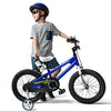 RoyalBaby Kids Bike Boys Girls Freestyle BMX Bicycle with Training Wheels Gifts for Children Bikes 12 Inch Blue