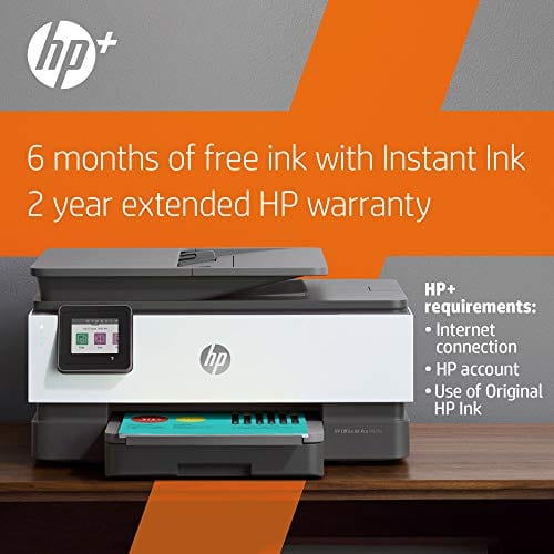 HP OfficeJet Pro 8025e All-in-One Wireless Color Printer for home office, with bonus 6 months free Instant Ink with HP+ (1K7K3A)