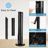 2021 PELONIS 42 Inch Oscillating Tower Fan with Aromatherapy Diffuser, Remote Control, 5 Speed Settings with 3 Modes, Programmable 4H Timer, 45 Watts, Power Off Memory and LED Display, Black