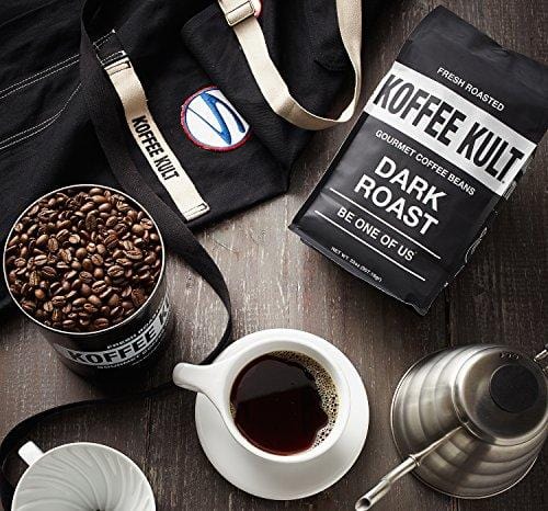 Koffee Kult Coffee Beans Dark Roasted - Highest Quality Delicious Organically Sourced Fair Trade - Whole Bean Coffee - Fresh Gourmet Aromatic Artisan Blend (32oz)