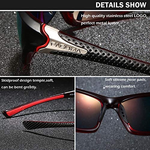 Sports Polarized Sunglasses For Men Cycling Driving Fishing 100% UV Protection