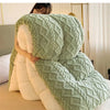 Double Quilted Plush Quilt Thickened For Warmth