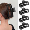 5 Inch Extra Large Claw Clips for Thick Hair and Long Hair, 4 Pack Xl Jumbo Claw Clips, Oversized Matte Non-Slip Rectangle Hair Clips for Women
