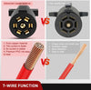 12Feet 7Way Heavy Duty 7 Pin Plug Inline Trailer Cord for Truck Camper Blade Molded RV Cable Wire Weatherproof & Corrosion Resistant-12Ft, 2 Years Warranty