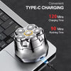 New Bald Men'S Titanium Electric Hair Clipper Razor 6D Magnetic Hair Trimmer Rechargeable Waterproof Facial Repairer