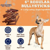 - 6 Inch Medium Size Bully Sticks (25 Count) - Bulk Bully Sticks for Dogs - No Hide Bully Stick Dog Bones