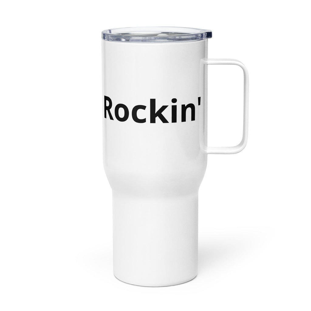 Travel mug with a handle - Let's Get Rockin'