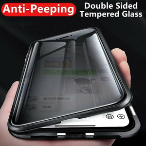 For iPhone 11 12 PRO MAX XS XR 8 360 Protective Magnetic Anti Spy Privacy Case